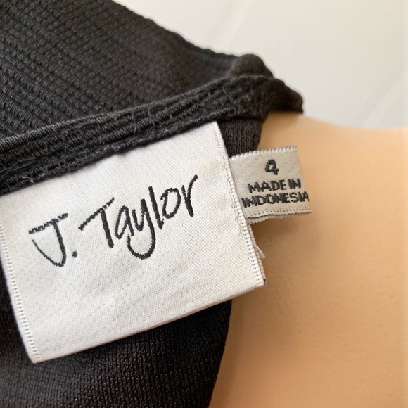💃🏽 J. Taylor Black Dress Size 4 - Picture 2 of 7